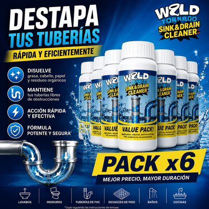 DrenaMax™ Pack x6 | Triple poder contra los atascos.