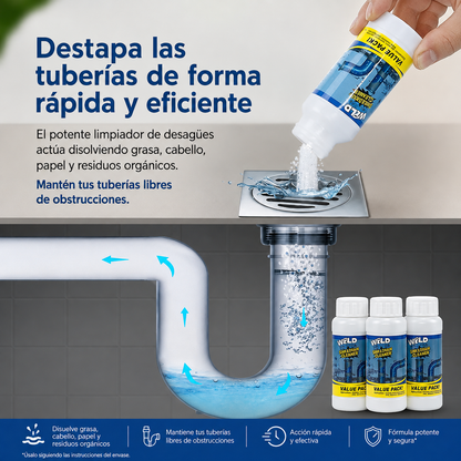 DrenaMax™ Pack x6 | Triple poder contra los atascos.